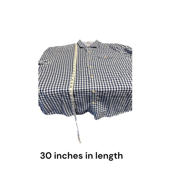 Tommy Bahama Mens Blue & White Gingham Button-Up Short Sleeve Shirt Size M - Picture 9 of 9